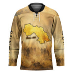 Sundiata Keita Hockey Jersey with Kirina 1235 Battle Map, Horseback Warrior and Birth of an Empire Design - African Pride