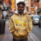 Sundiata Keita Hoodie with Kirina 1235 Battle Map, Horseback Warrior and Birth of an Empire Design - African Pride
