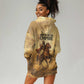 Sundiata Keita Hoodie Dress with Kirina 1235 Battle Map, Horseback Warrior and Birth of an Empire Design - African Pride