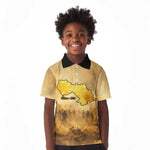 Sundiata Keita Kid Polo Shirt with Kirina 1235 Battle Map, Horseback Warrior and Birth of an Empire Design - African Pride