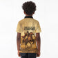 Sundiata Keita Kid Polo Shirt with Kirina 1235 Battle Map, Horseback Warrior and Birth of an Empire Design - African Pride