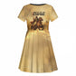 Sundiata Keita Kid Short Sleeve Dress with Kirina 1235 Battle Map, Horseback Warrior and Birth of an Empire Design - African Pride