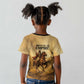 Sundiata Keita Kid T shirt with Kirina 1235 Battle Map, Horseback Warrior and Birth of an Empire Design - African Pride