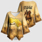 Sundiata Keita Kimono Sleeve Blouse with Kirina 1235 Battle Map, Horseback Warrior and Birth of an Empire Design - African Pride