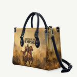 Sundiata Keita Leather Bag with Kirina 1235 Battle Map, Horseback Warrior and Birth of an Empire Design - African Pride