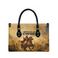Sundiata Keita Leather Bag with Kirina 1235 Battle Map, Horseback Warrior and Birth of an Empire Design - African Pride