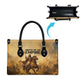 Sundiata Keita Leather Bag with Kirina 1235 Battle Map, Horseback Warrior and Birth of an Empire Design - African Pride