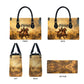 Sundiata Keita Leather Bag with Kirina 1235 Battle Map, Horseback Warrior and Birth of an Empire Design - African Pride