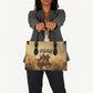 Sundiata Keita Leather Bag with Kirina 1235 Battle Map, Horseback Warrior and Birth of an Empire Design - African Pride