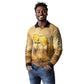 Sundiata Keita Long Sleeve Polo Shirt with Kirina 1235 Battle Map, Horseback Warrior and Birth of an Empire Design - African Pride