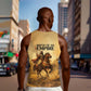 Sundiata Keita Men Tank Top with Kirina 1235 Battle Map, Horseback Warrior and Birth of an Empire Design - African Pride