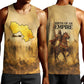 Sundiata Keita Men Tank Top with Kirina 1235 Battle Map, Horseback Warrior and Birth of an Empire Design - African Pride