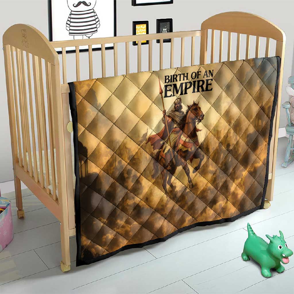 Sundiata Keita Quilt with Kirina 1235 Battle Map, Horseback Warrior and Birth of an Empire Design - African Pride