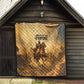 Sundiata Keita Quilt with Kirina 1235 Battle Map, Horseback Warrior and Birth of an Empire Design - African Pride