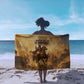 Sundiata Keita Sarong with Kirina 1235 Battle Map, Horseback Warrior and Birth of an Empire Design - African Pride