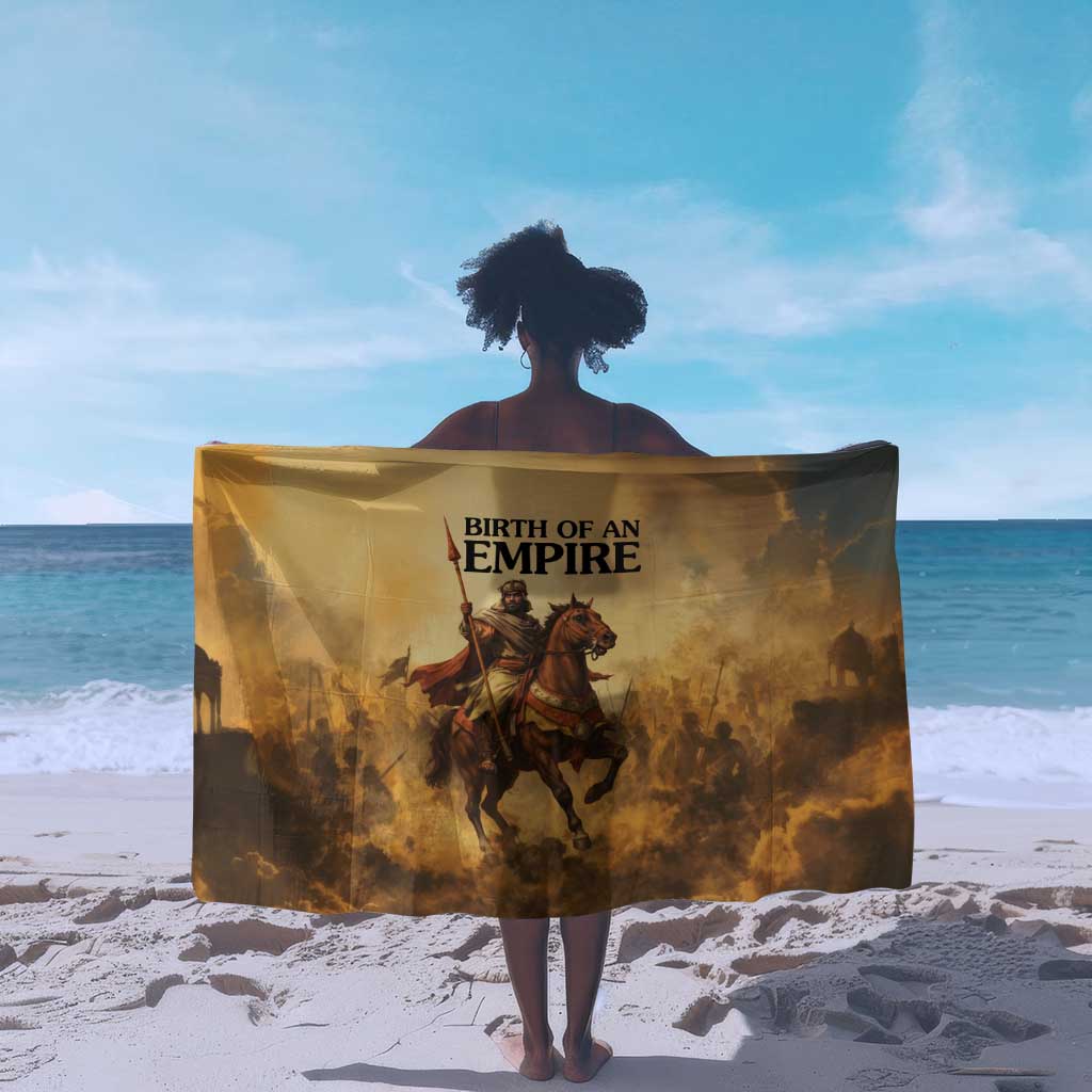 Sundiata Keita Sarong with Kirina 1235 Battle Map, Horseback Warrior and Birth of an Empire Design - African Pride