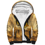 Sundiata Keita Sherpa Hoodie with Kirina 1235 Battle Map, Horseback Warrior and Birth of an Empire Design - African Pride