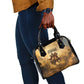 Sundiata Keita Shoulder Handbag with Kirina 1235 Battle Map, Horseback Warrior and Birth of an Empire Design - African Pride