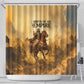 Sundiata Keita Shower Curtain with Kirina 1235 Battle Map, Horseback Warrior and Birth of an Empire Design - African Pride