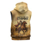 Sundiata Keita Sleeveless Hoodie with Kirina 1235 Battle Map, Horseback Warrior and Birth of an Empire Design - African Pride