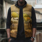 Sundiata Keita Sleeveless Puffer Jacket with Kirina 1235 Battle Map, Horseback Warrior and Birth of an Empire Design - African Pride