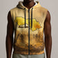 Sundiata Keita Sleeveless Zip Hoodie with Kirina 1235 Battle Map, Horseback Warrior and Birth of an Empire Design - African Pride