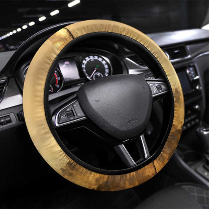 Sundiata Keita Steering Wheel Cover with Kirina 1235 Battle Map, Horseback Warrior and Birth of an Empire Design - African Pride