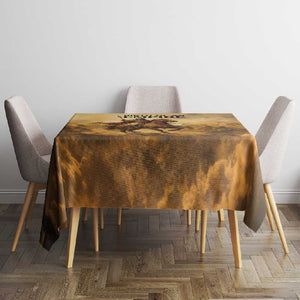 Sundiata Keita Tablecloth with Kirina 1235 Battle Map, Horseback Warrior and Birth of an Empire Design - African Pride