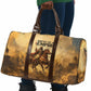 Sundiata Keita Travel Bag with Kirina 1235 Battle Map, Horseback Warrior and Birth of an Empire Design - African Pride