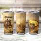 Sundiata Keita Tumbler Cup with Kirina 1235 Battle Map, Horseback Warrior and Birth of an Empire Design - African Pride