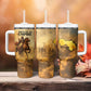 Sundiata Keita Tumbler With Handle with Kirina 1235 Battle Map, Horseback Warrior and Birth of an Empire Design - African Pride