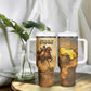 Sundiata Keita Tumbler With Handle with Kirina 1235 Battle Map, Horseback Warrior and Birth of an Empire Design - African Pride