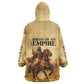 Sundiata Keita Wearable Blanket Hoodie with Kirina 1235 Battle Map, Horseback Warrior and Birth of an Empire Design - African Pride