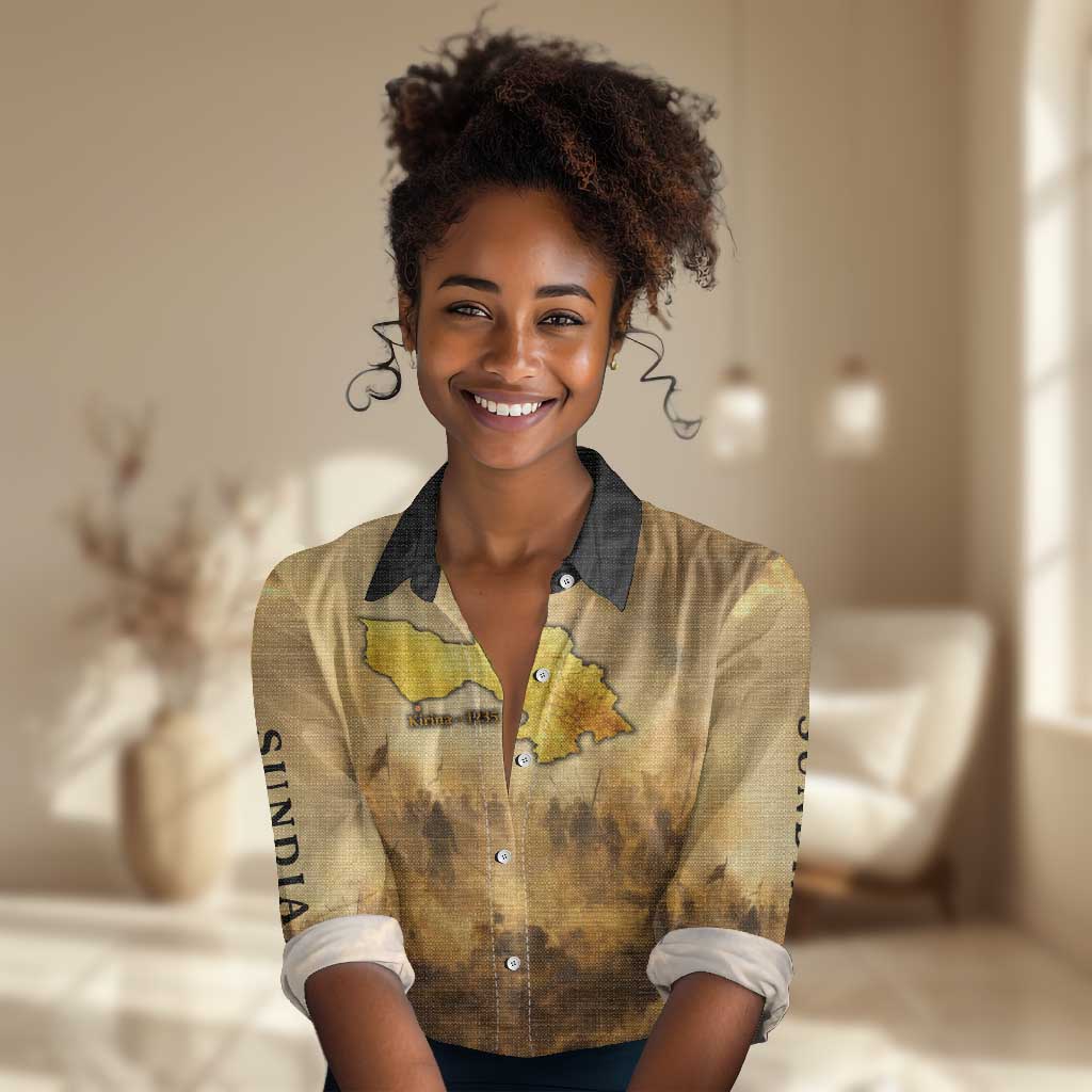 Sundiata Keita Women Casual Shirt with Kirina 1235 Battle Map, Horseback Warrior and Birth of an Empire Design - African Pride