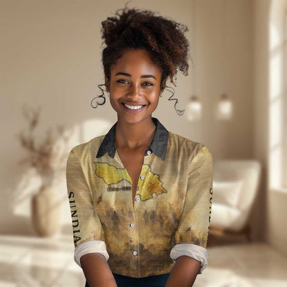 Sundiata Keita Women Casual Shirt with Kirina 1235 Battle Map, Horseback Warrior and Birth of an Empire Design - African Pride