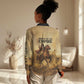 Sundiata Keita Women Casual Shirt with Kirina 1235 Battle Map, Horseback Warrior and Birth of an Empire Design - African Pride