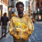 Sundiata Keita Zip Hoodie with Kirina 1235 Battle Map, Horseback Warrior and Birth of an Empire Design - African Pride