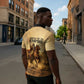 Sundiata Keita Zipper Polo Shirt with Kirina 1235 Battle Map, Horseback Warrior and Birth of an Empire Design - African Pride