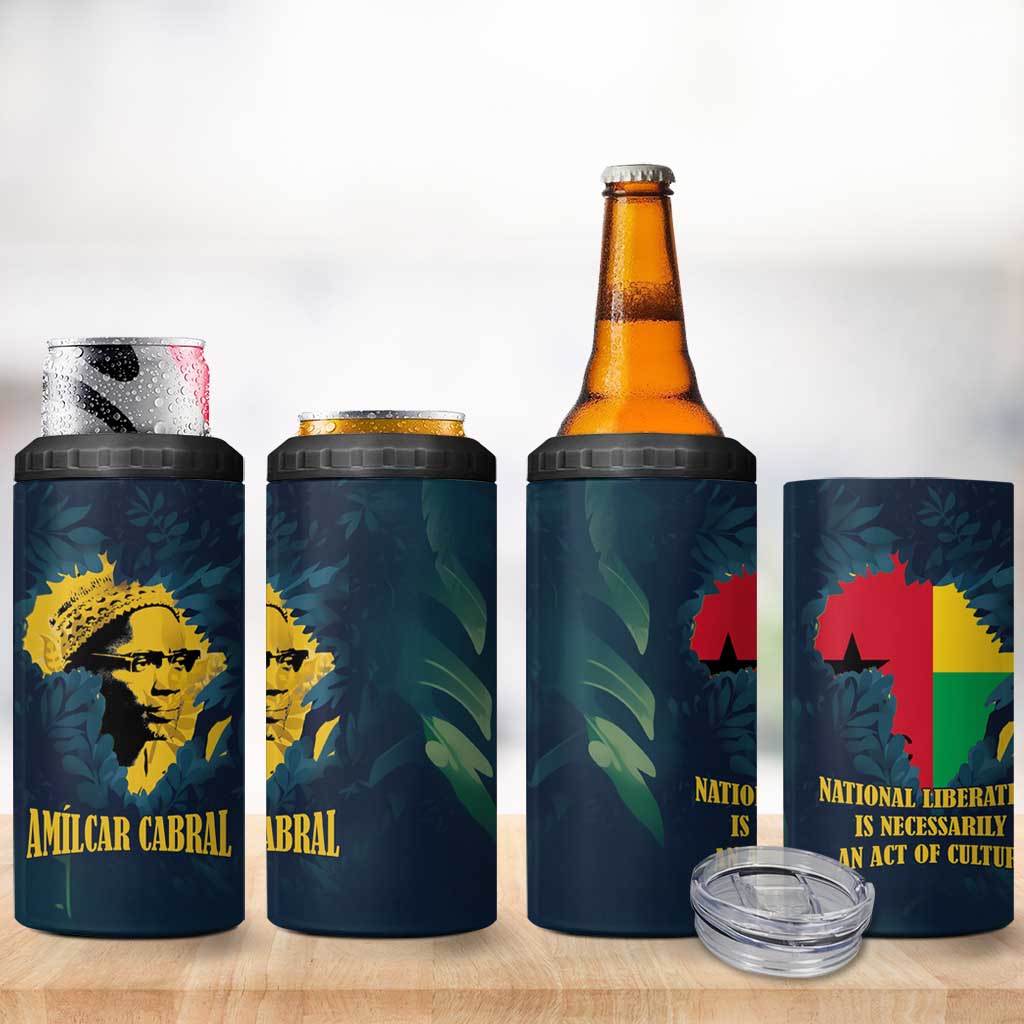 Amilcar Cabral 4 in 1 Can Cooler Tumbler Guinea-Bissau African National Liberation Leader - Cultural Resistance Tribute - African Pride