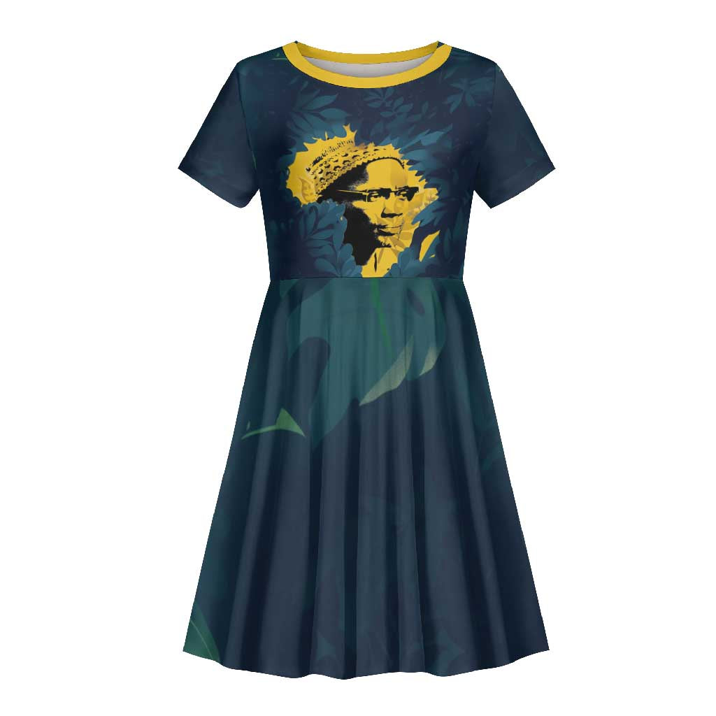 Amilcar Cabral Kid Short Sleeve Dress Guinea-Bissau African National Liberation Leader - Cultural Resistance Tribute - African Pride