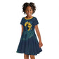 Amilcar Cabral Kid Short Sleeve Dress Guinea-Bissau African National Liberation Leader - Cultural Resistance Tribute - African Pride