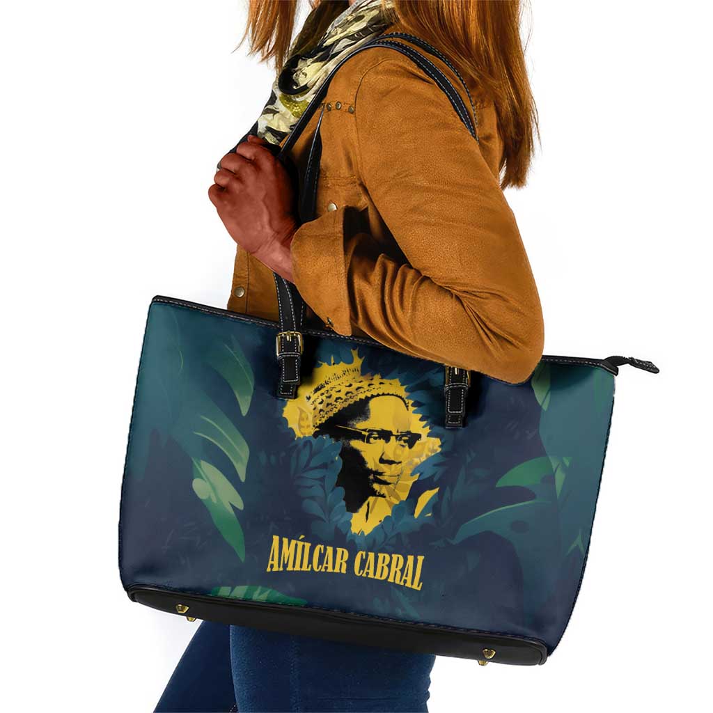 Amilcar Cabral Leather Tote Bag Guinea-Bissau African National Liberation Leader - Cultural Resistance Tribute - African Pride