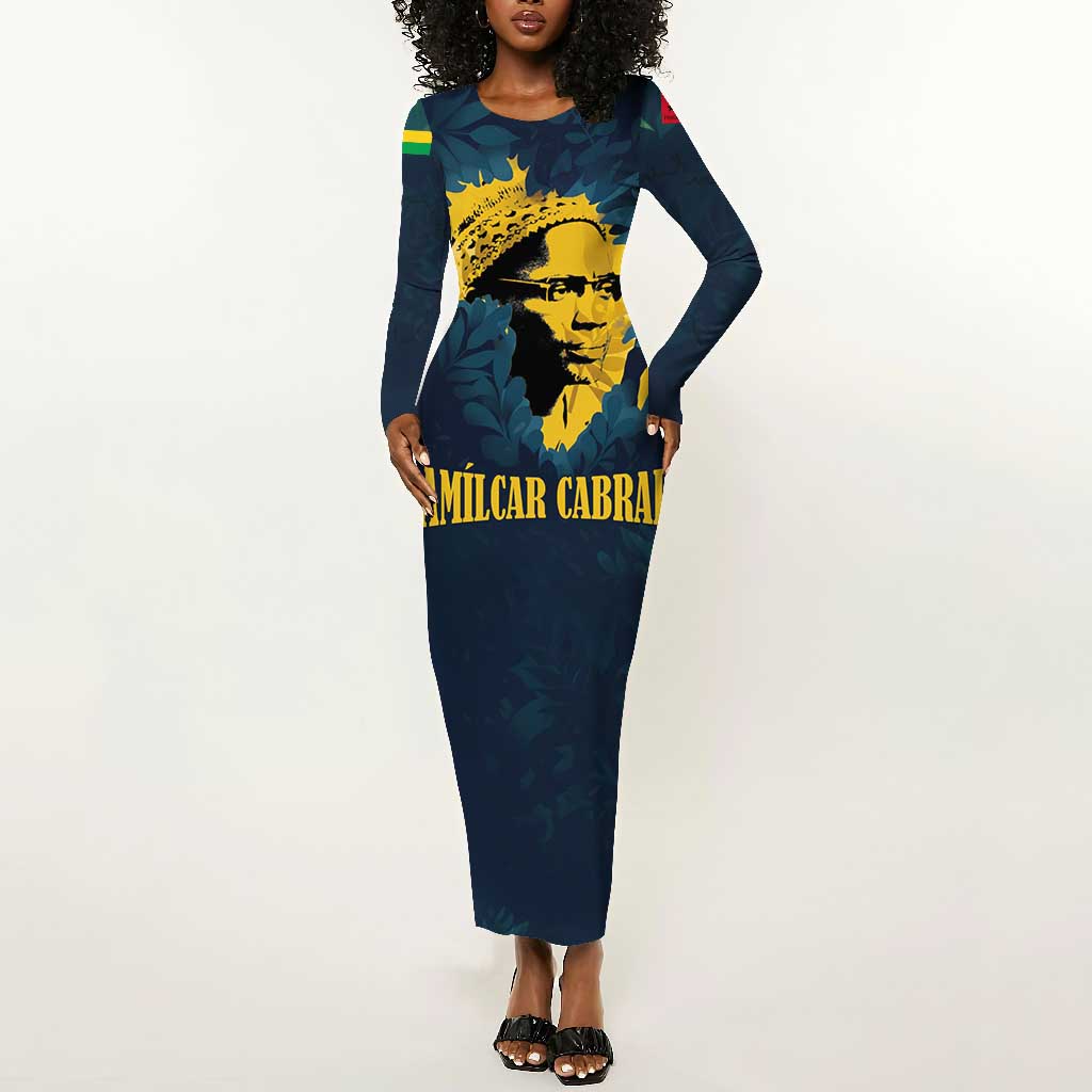 Amilcar Cabral Long Sleeve Bodycon Dress Guinea-Bissau African National Liberation Leader - Cultural Resistance Tribute - African Pride