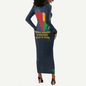 Amilcar Cabral Long Sleeve Bodycon Dress Guinea-Bissau African National Liberation Leader - Cultural Resistance Tribute - African Pride