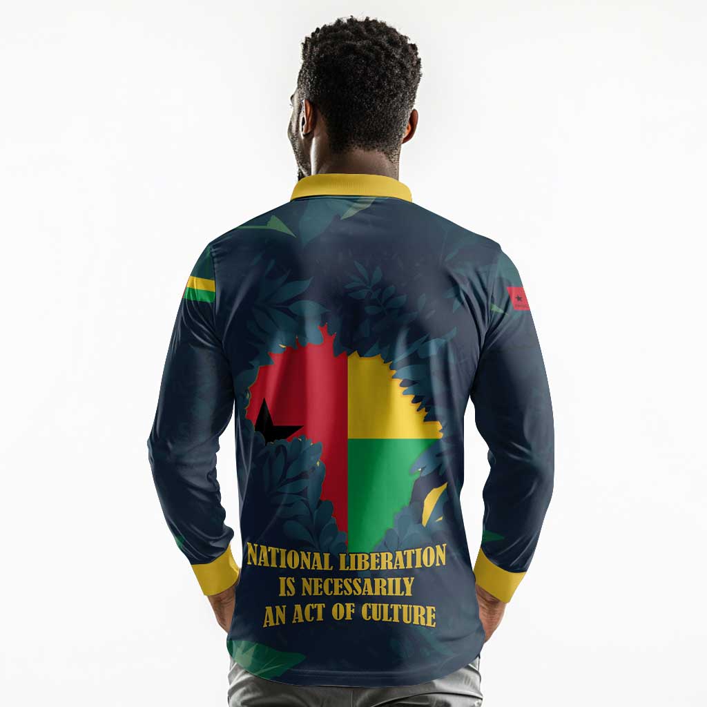 Amilcar Cabral Long Sleeve Polo Shirt Guinea-Bissau African National Liberation Leader - Cultural Resistance Tribute - African Pride