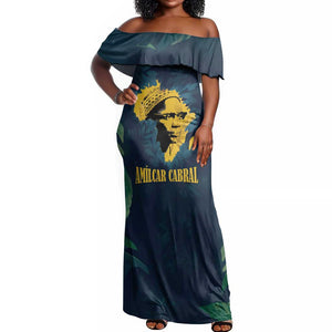 Amilcar Cabral Off Shoulder Maxi Dress Guinea-Bissau African National Liberation Leader - Cultural Resistance Tribute - African Pride