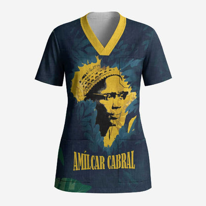 Amilcar Cabral Scrub Top Guinea-Bissau African National Liberation Leader - Cultural Resistance Tribute - African Pride