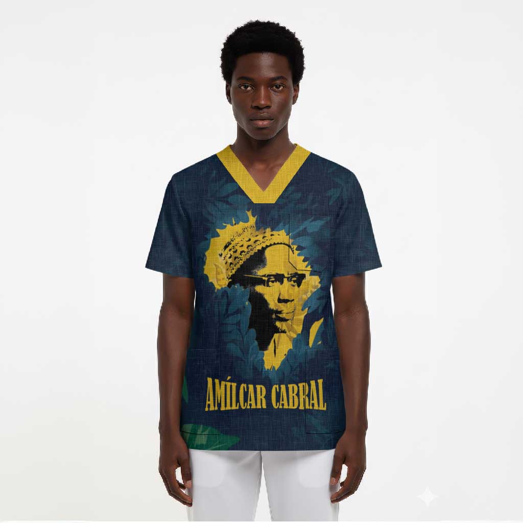 Amilcar Cabral Scrub Top Guinea-Bissau African National Liberation Leader - Cultural Resistance Tribute - African Pride