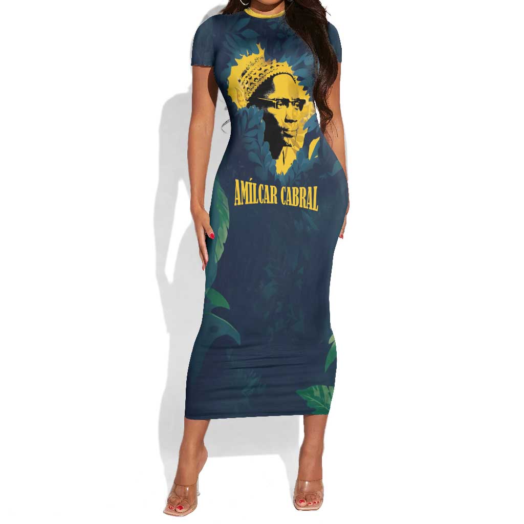 Amilcar Cabral Short Sleeve Bodycon Dress Guinea-Bissau African National Liberation Leader - Cultural Resistance Tribute - African Pride