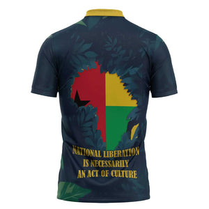 Amilcar Cabral Zipper Polo Shirt Guinea-Bissau African National Liberation Leader - Cultural Resistance Tribute - African Pride